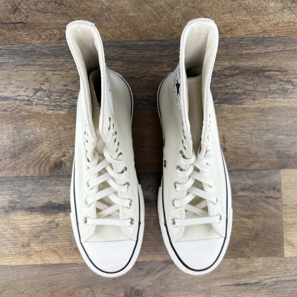 Converse White High-Top Leather Sneakers - Picture 8 of 12